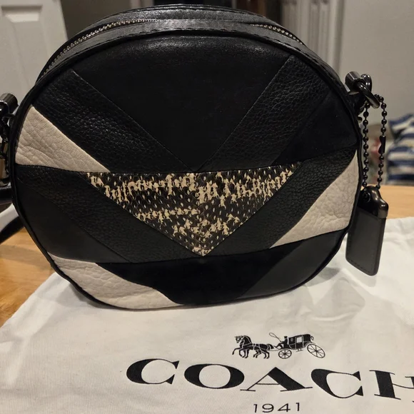 Coach 1941 Canteen Crossbody Bag With Patchwork And Snakeskin Detail - Picture 10 of 10